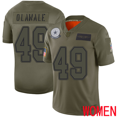Women Dallas Cowboys Limited Camo Jamize Olawale #49 2019 Salute to Service NFL Jersey